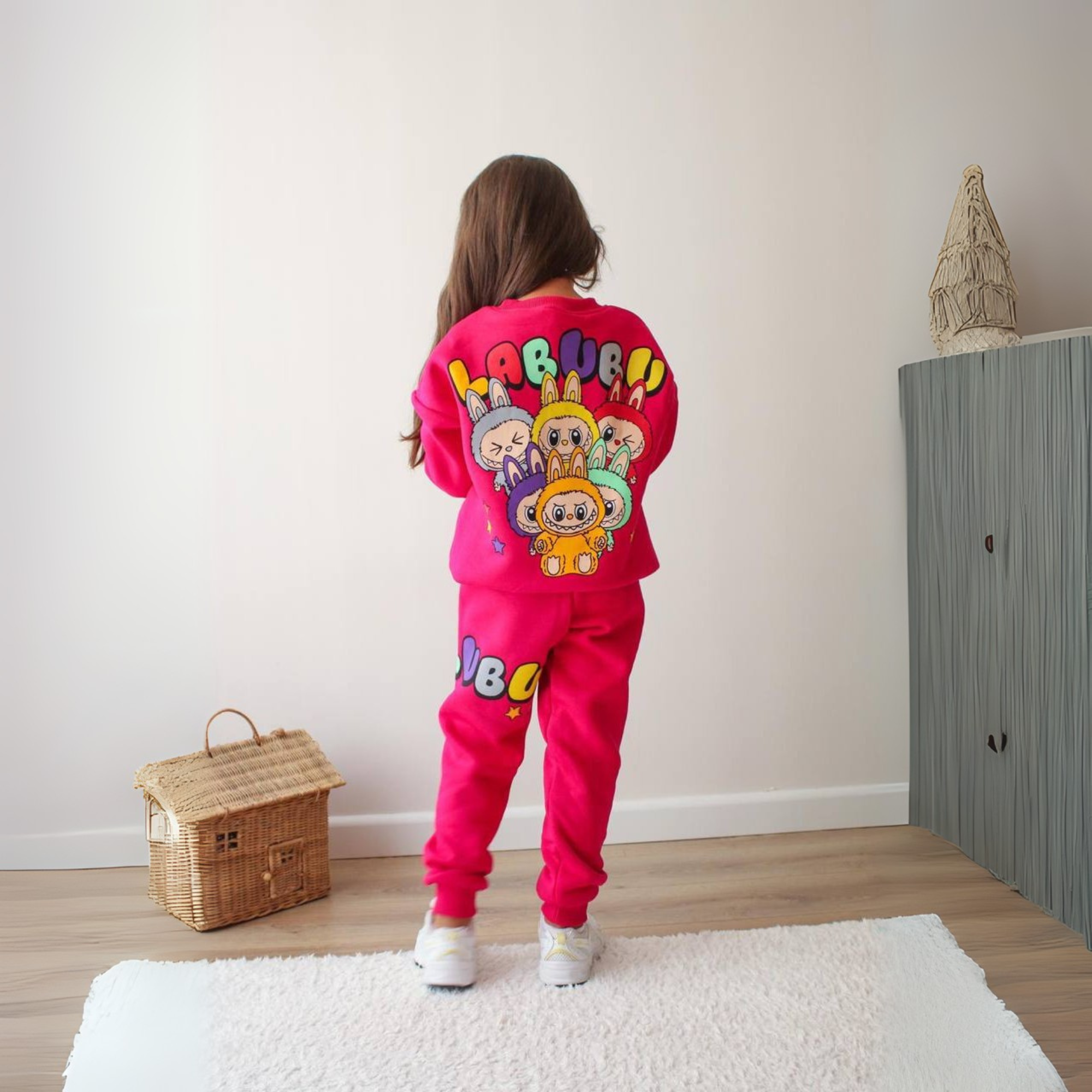 Vibrant La-Bu-Bu Girls Joggers Set